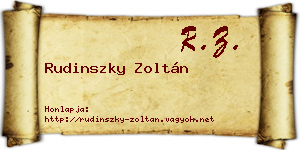 Rudinszky Zoltán névjegykártya