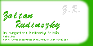 zoltan rudinszky business card